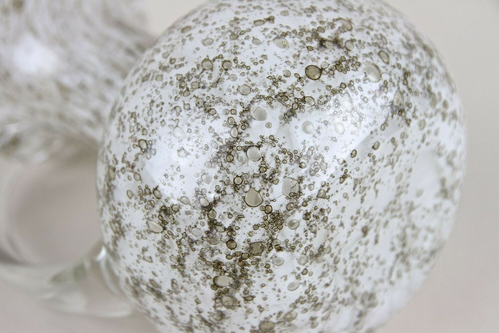 365.0 Mid Century Murano Glass Vase/ Glass Jug With Bubbles, Italy Circa 1960 photo