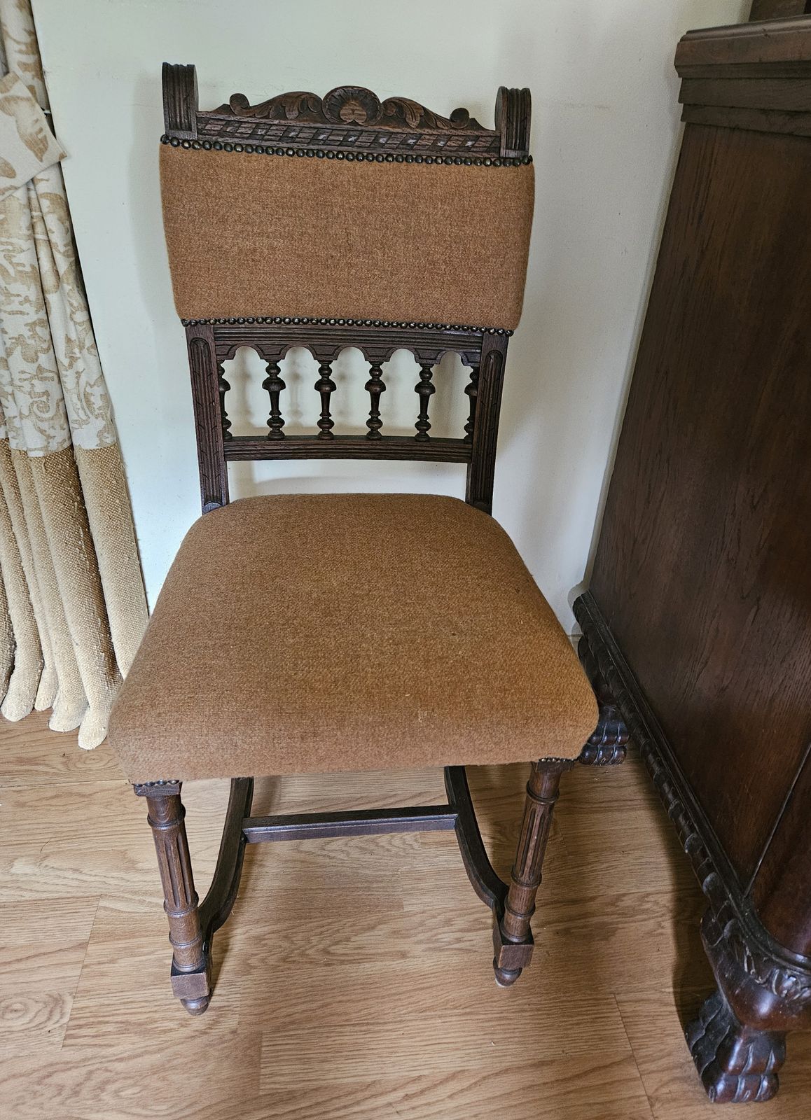 Henry 11 French Oak Dining Chairs Circa 1890's photo furniture