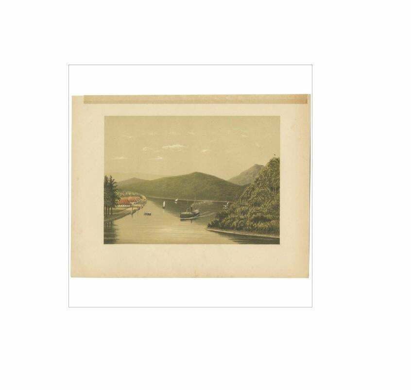 Antique Print Of A Steamship At The Legundi Strait By M.T.H. Perelaer, 1888 photo furniture
