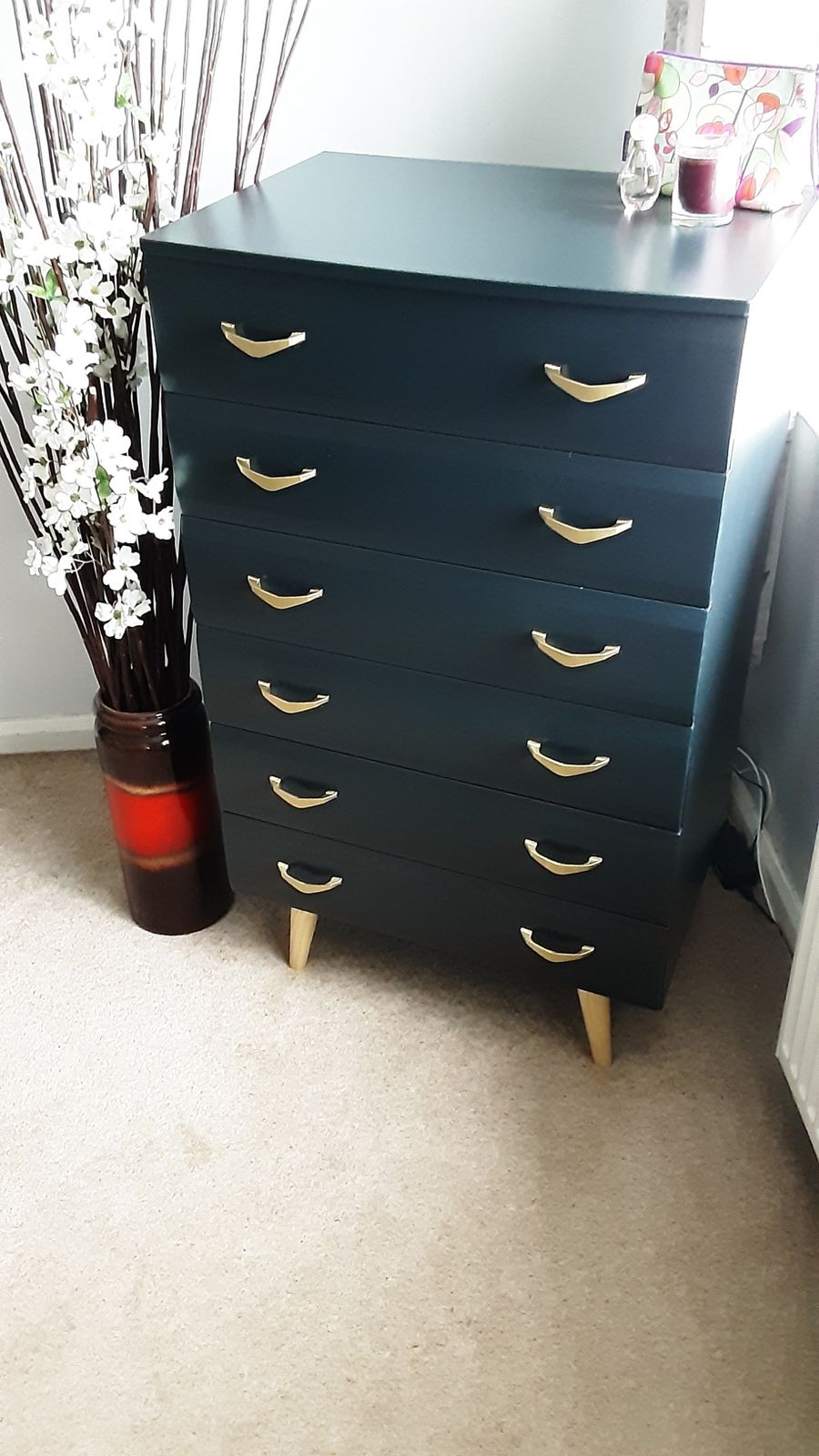 Meredew Tallboy Chest Of Drawers photo vintage