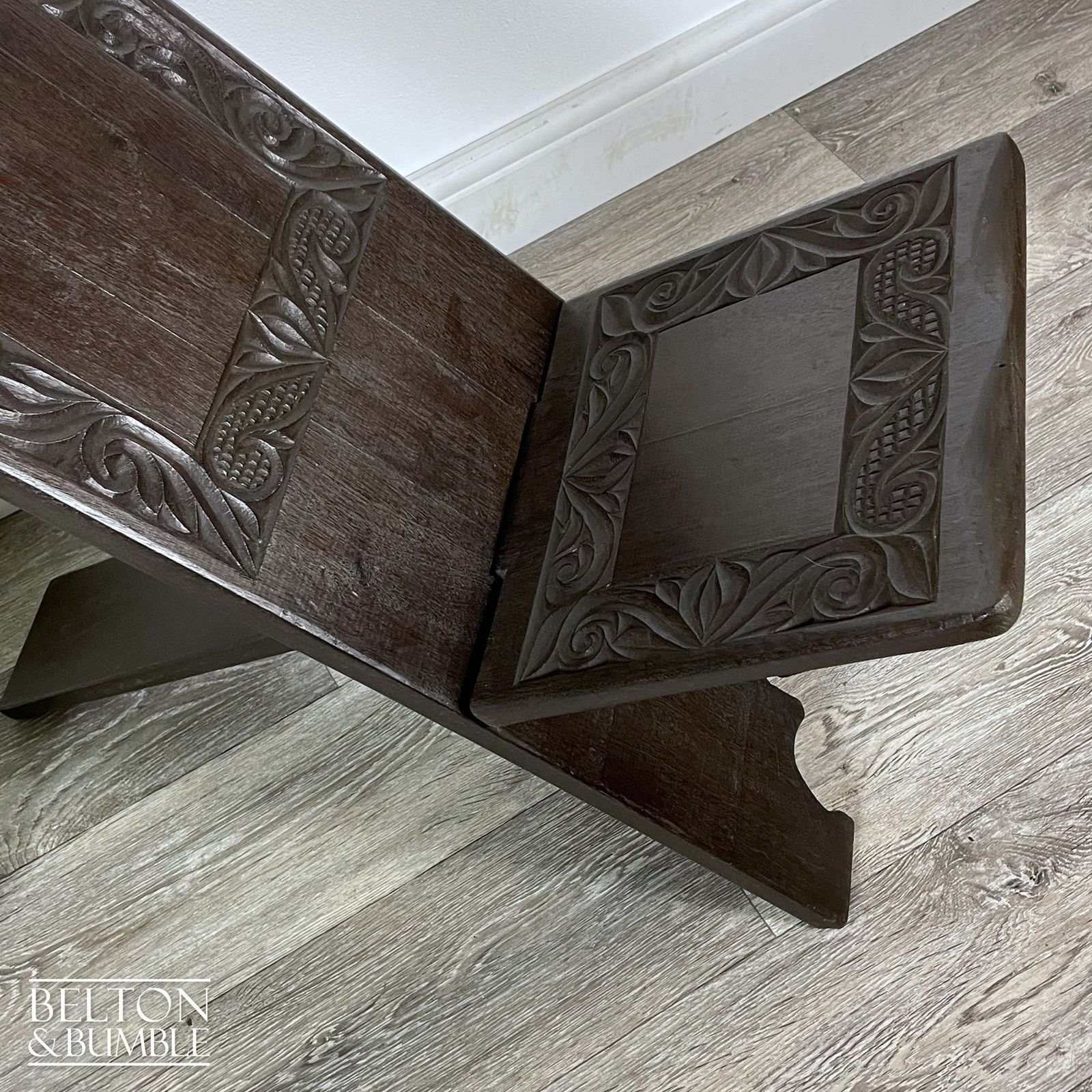 Carved African Palaver Chair photo vinterior