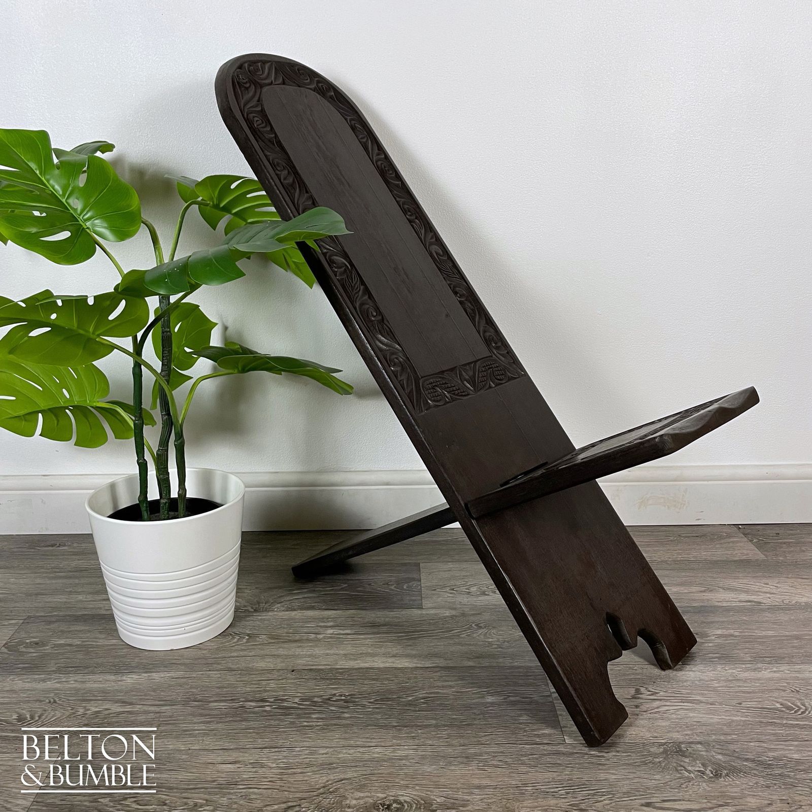Carved African Palaver Chair