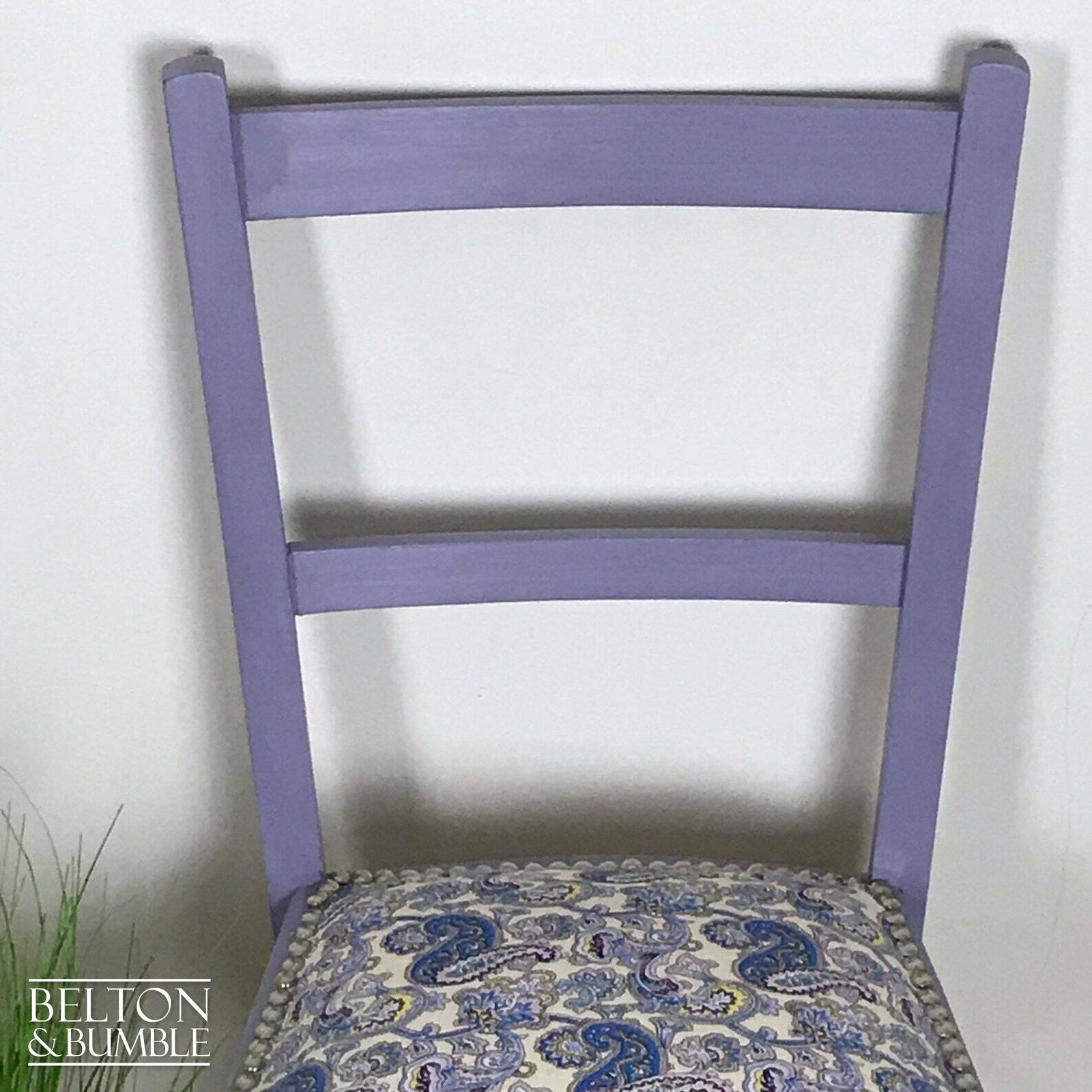 Petite Pale Purple And Paisley Bedroom Chair photo furniture