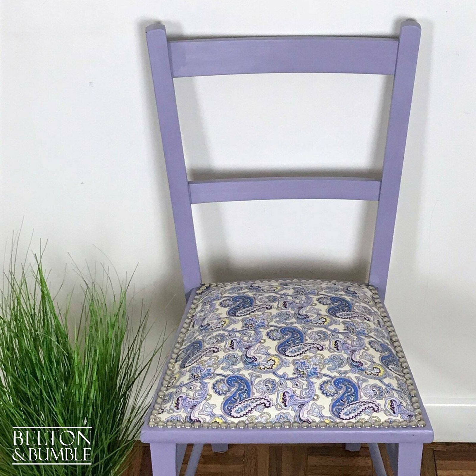 Petite Pale Purple And Paisley Bedroom Chair photo buy