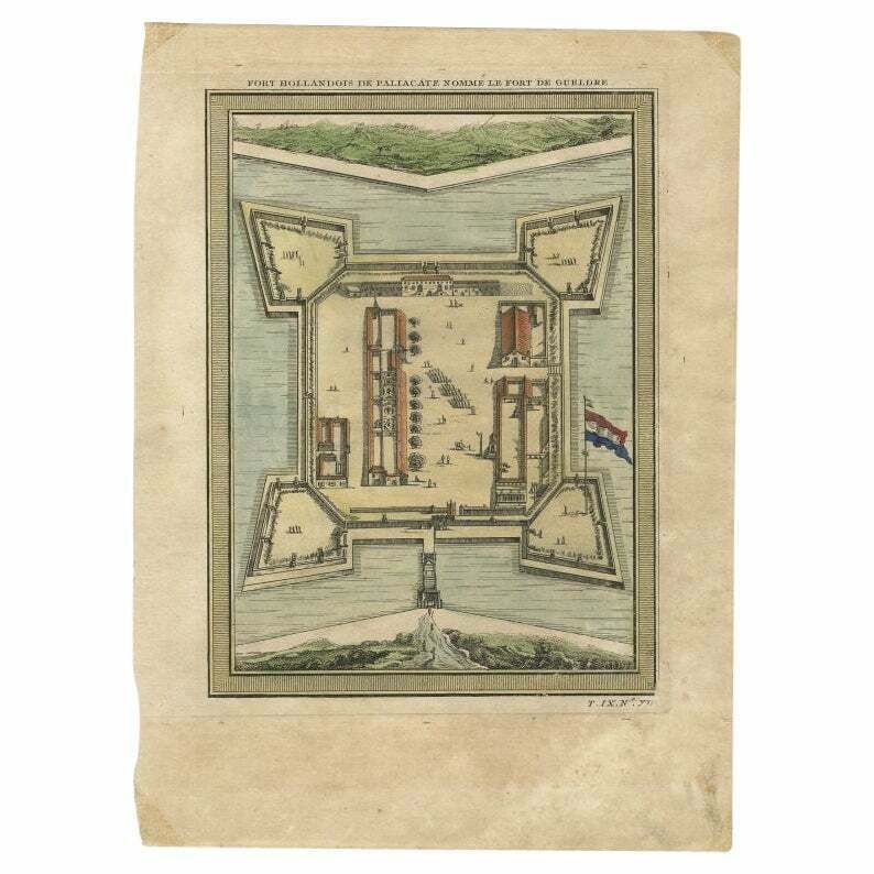 Fort Hollandois De Paliacate Nommé Le Fort De Gueldre Bellin 1751