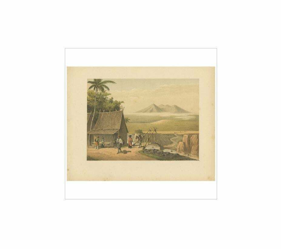 Antique Print Of The Cipancar River ‘Java’ By M.T.H. Perelaer, 1888 photo for sale