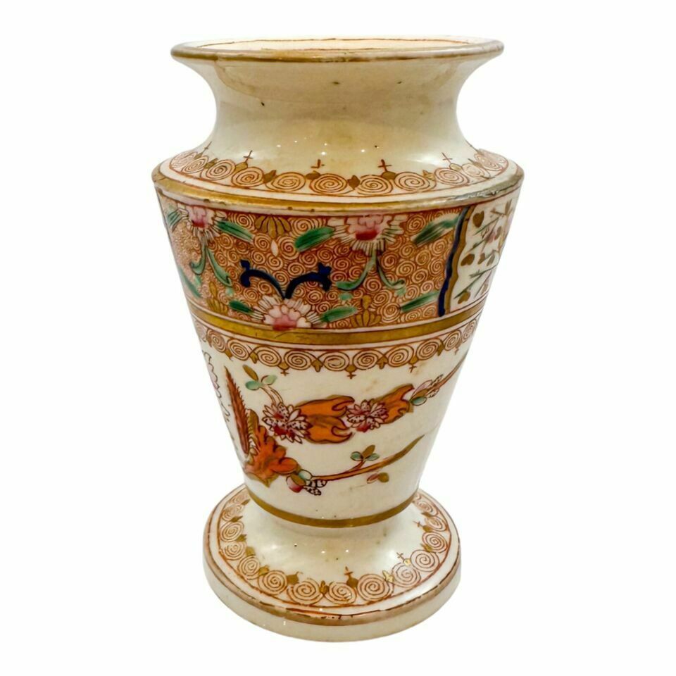 Antique 19th C George III Spode Porcelain Imari Urn Shape Spill Vase / Matchpot photo furniture