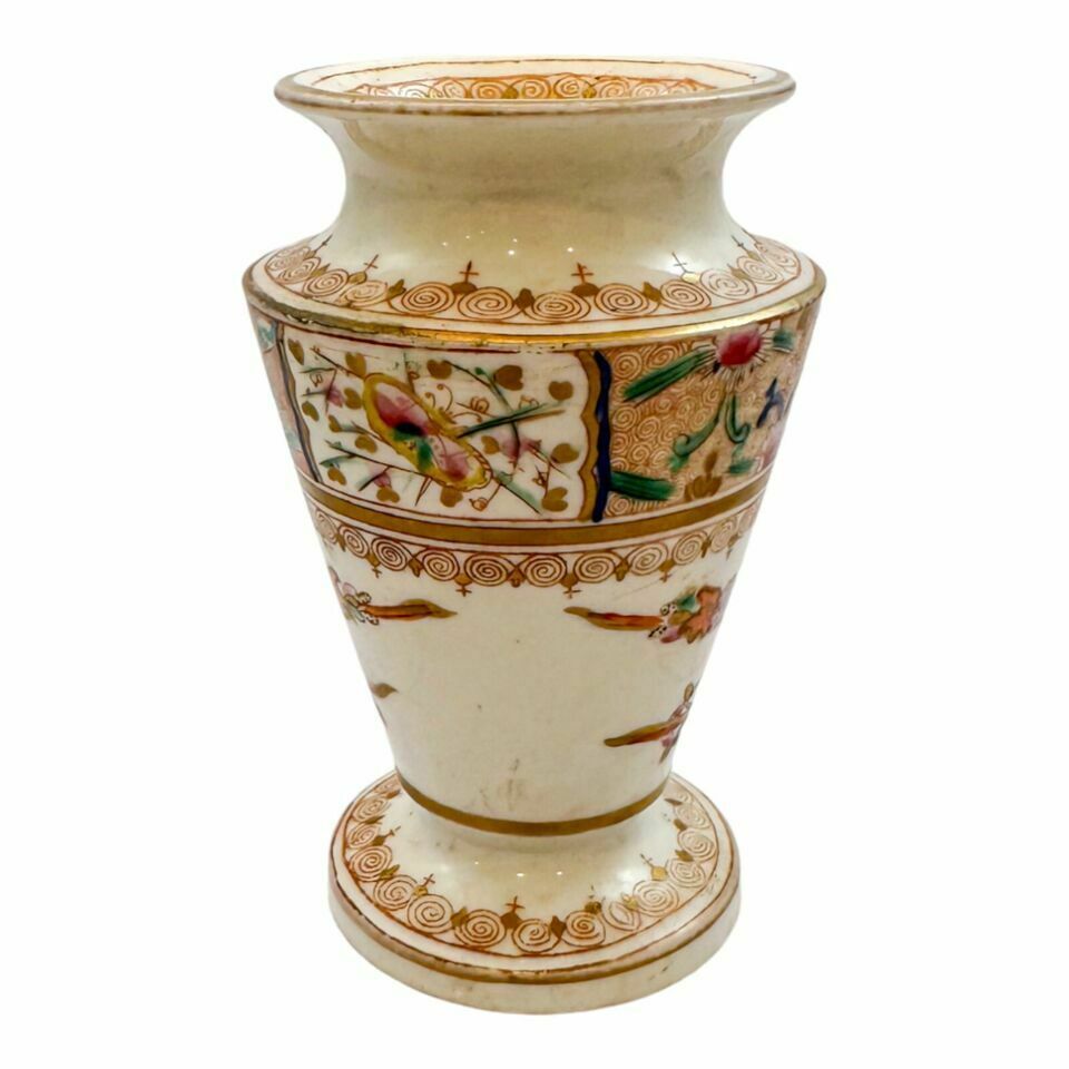 Antique 19th C George III Spode Porcelain Imari Urn Shape Spill Vase / Matchpot photo for sale