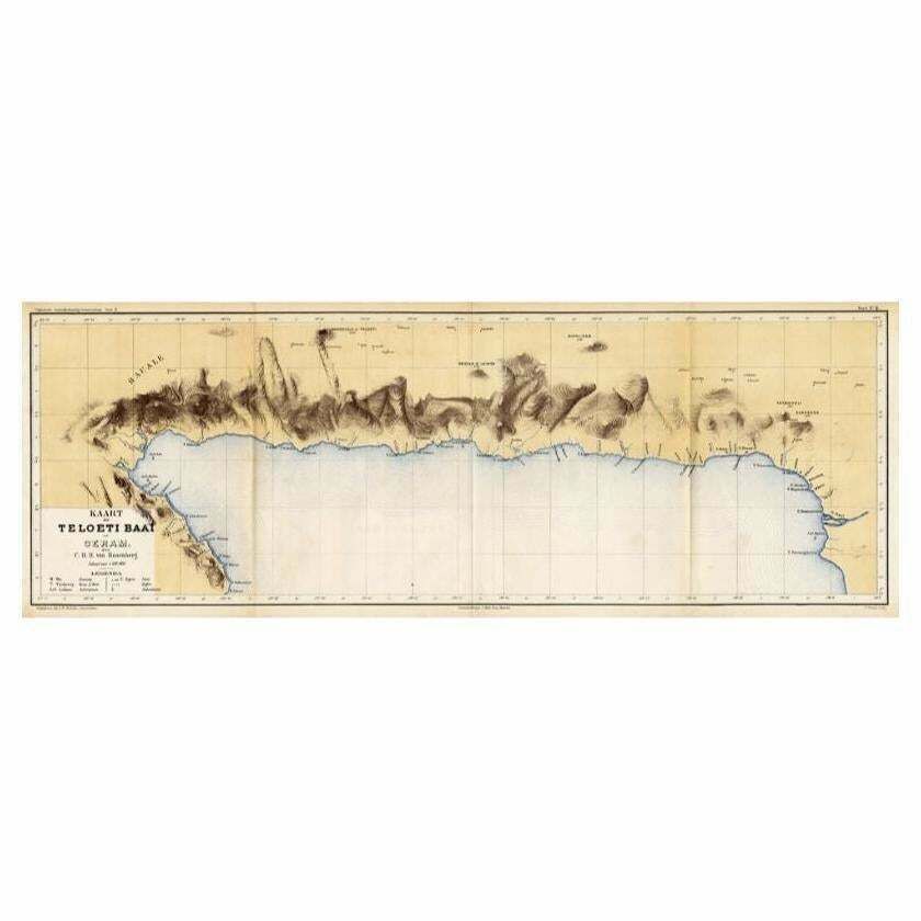 Antique Map Of Taluti Bay By Stemler, C.1875