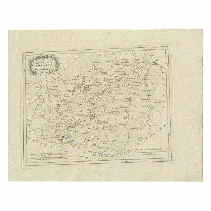 Antique Map Of Part Of Overijssel By Von Reilly, 1792