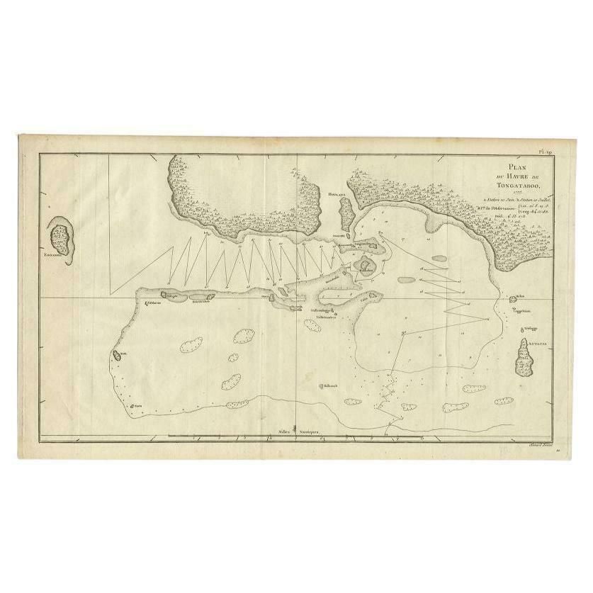 Antique Map Of The Northern Coast Of Tongatapu By Benard, C.1785
