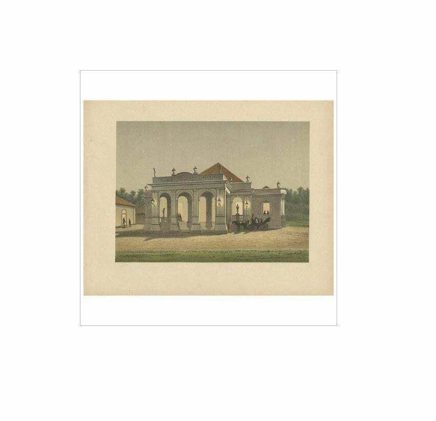 Antique Print Of A Residence In Batavia By M.T.H. Perelaer, 1888 photo for sale