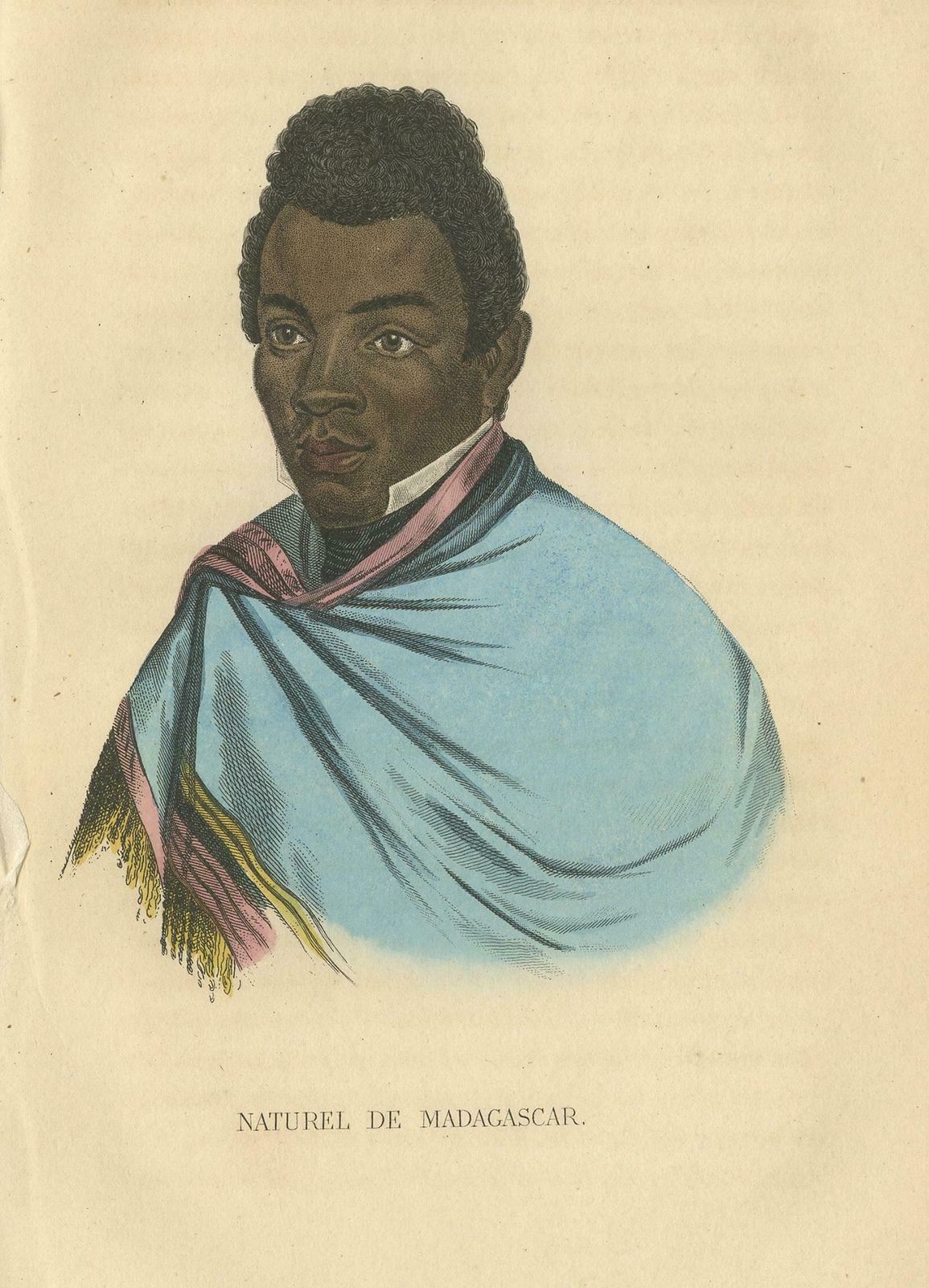Antique Print Of A Native Of Madagascar By Prichard, 1843 photo furniture