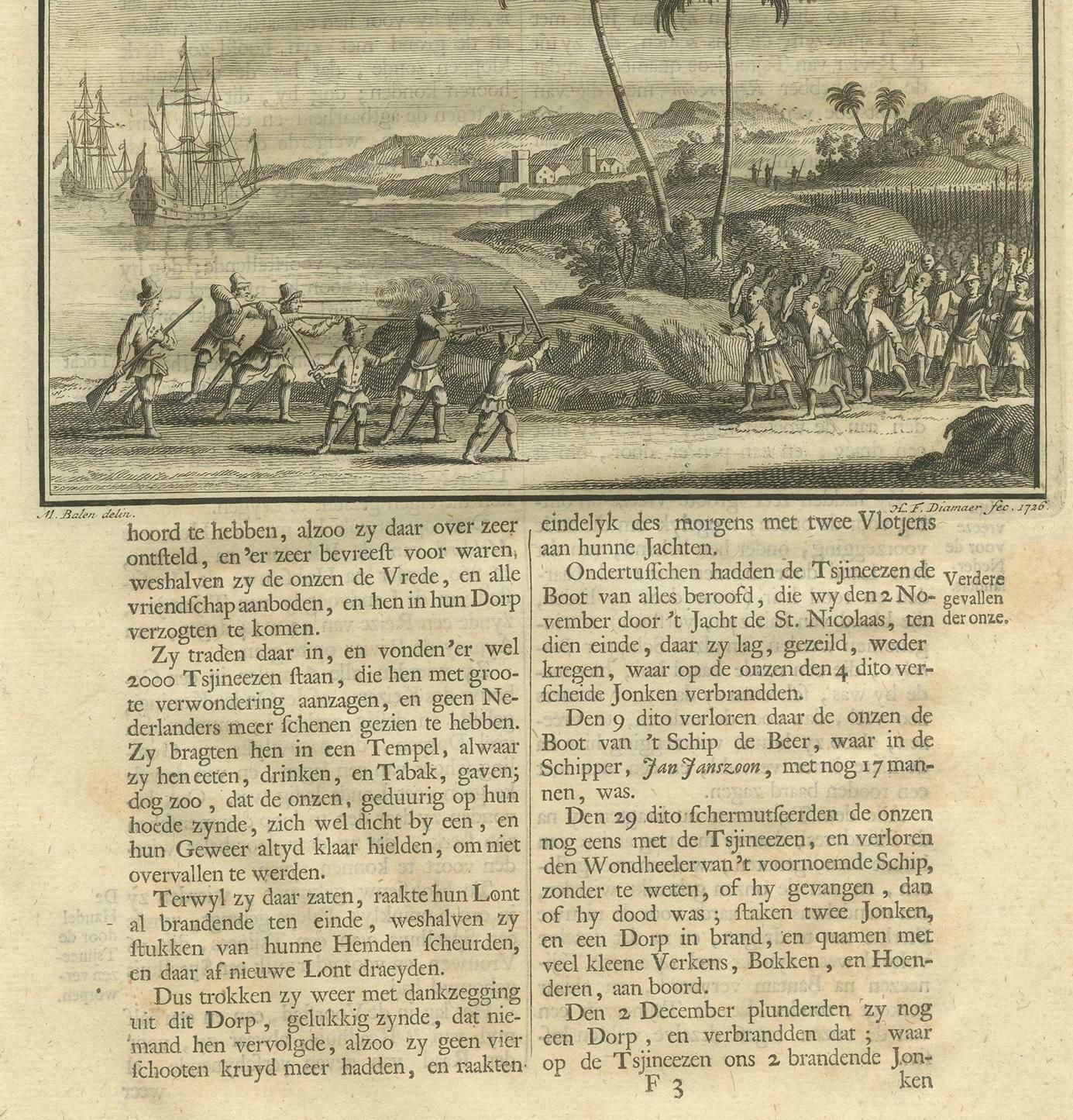 Antique Print Of Chinese Natives By Valentijn, 1726 photo Art