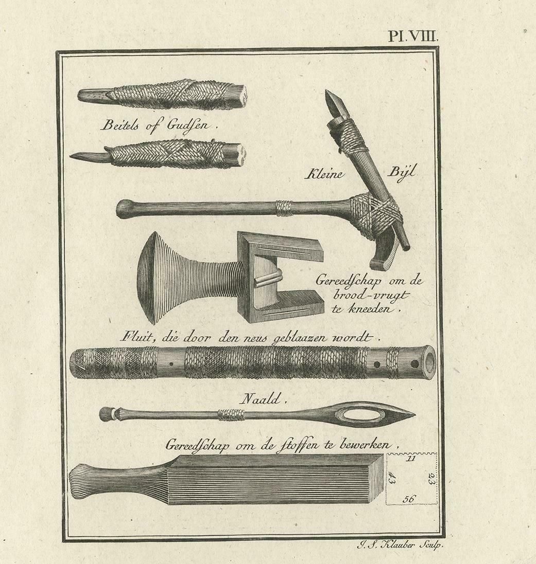 Antique Print Depicting Various Tools II By Cook, 1803 photo Art