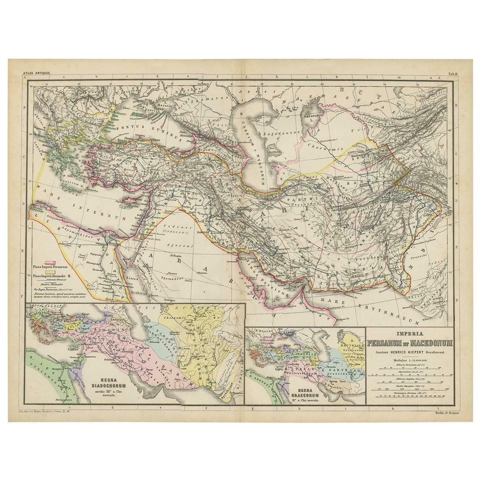 Antique Map Of Part Of The Roman Empire By H. Kiepert, Circa 1870