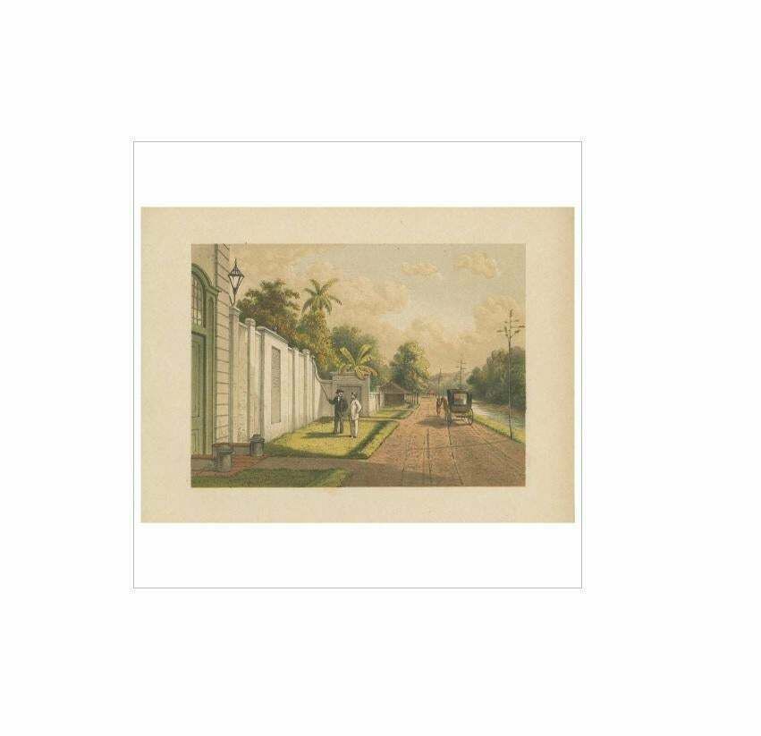 Antique Print Of Chinese Graves In Batavia By M.T.H. Perelaer, 1888 photo furniture