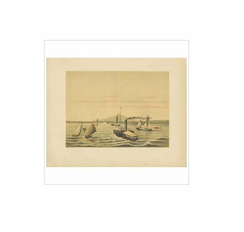 Antique Print Of The Ciliwung Paddle Steamer By M.T.H. Perelaer, 1888 photo Art