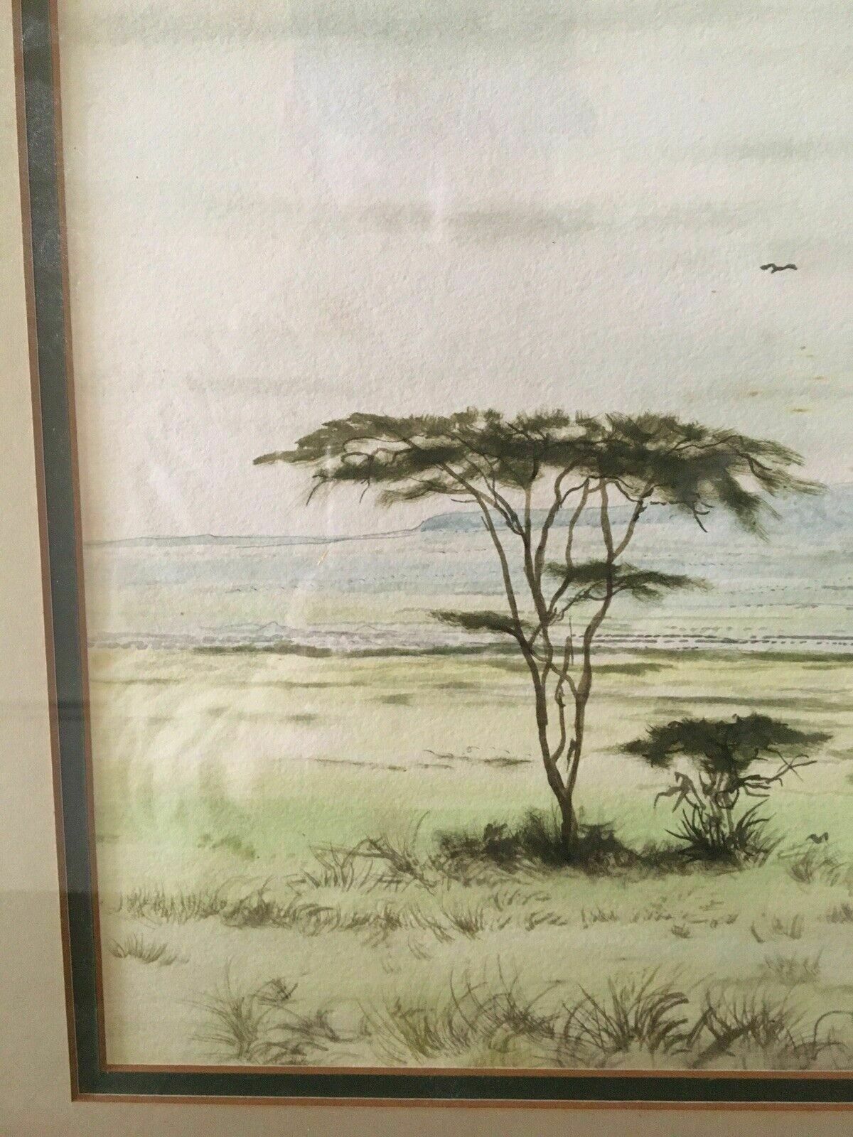 photo furniture Daniel Njoroge Kenya Artist Wildlife Watercolour Original Paining Framed