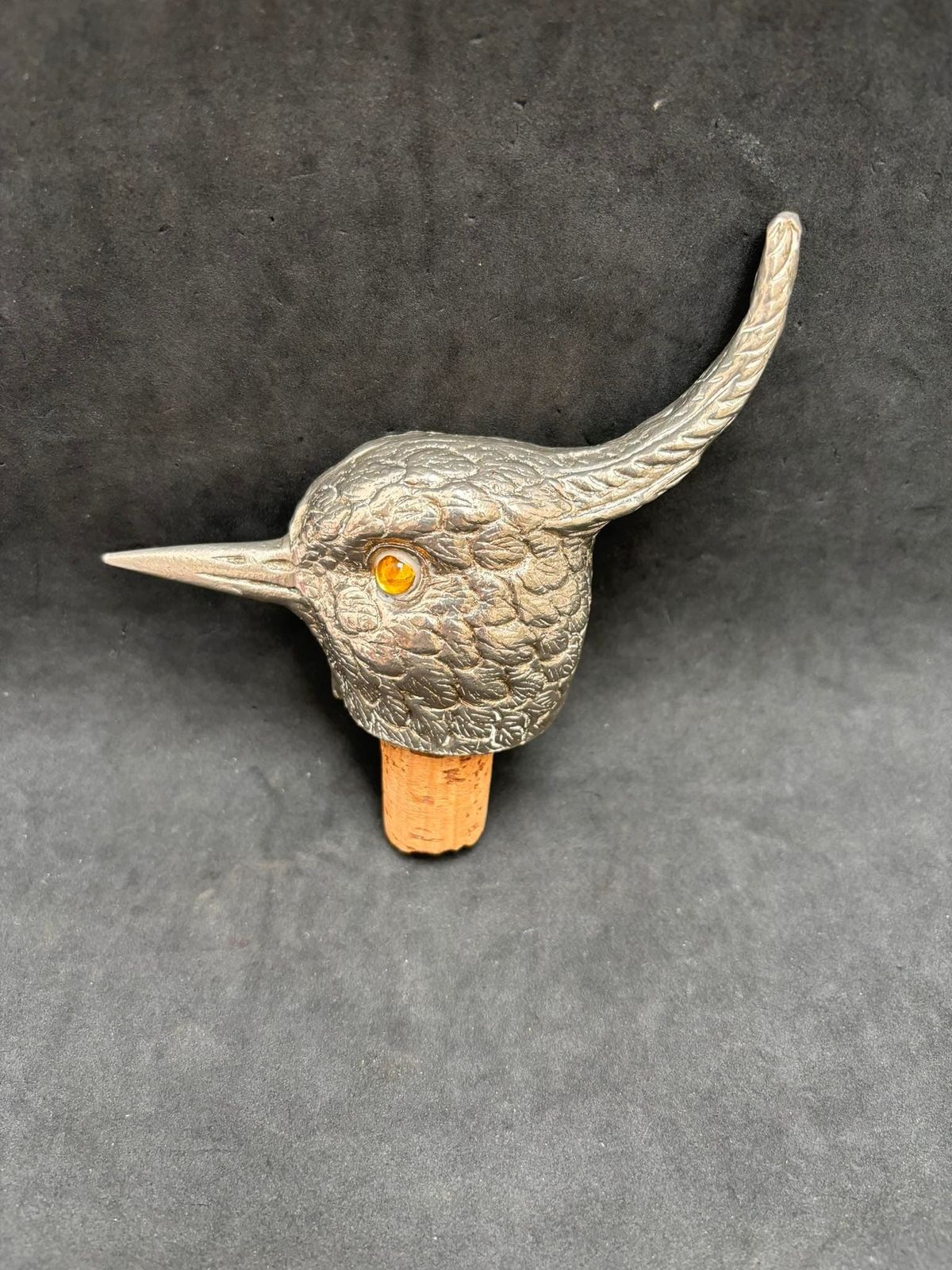 Bottle Cork Stopper Lapwing Wine Animal Bird Antique Bar Tools, Bar Accessories Gift Collector Gift For Him Hunter Gift Hunting Table Decor photo furniture