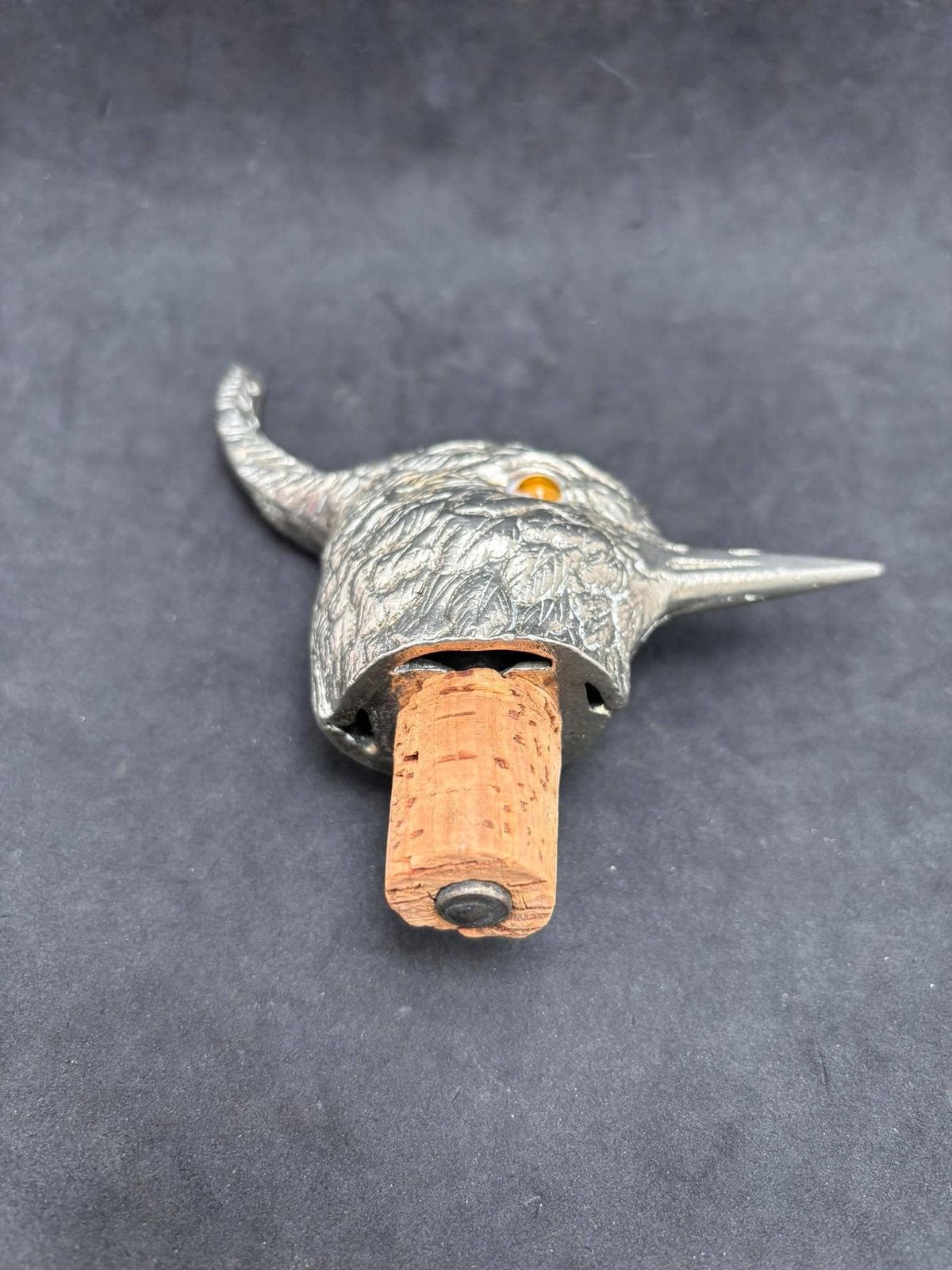 Bottle Cork Stopper Lapwing Wine Animal Bird Antique Bar Tools, Bar Accessories Gift Collector Gift For Him Hunter Gift Hunting Table Decor photo for sale