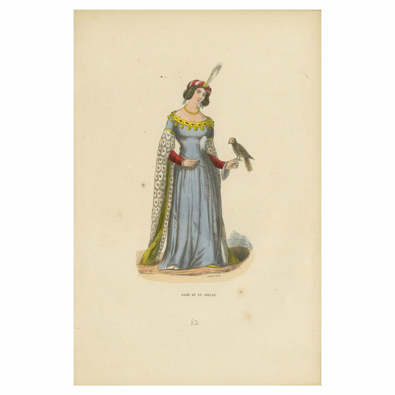 Noble Falconer: Lady Of The 15th Century, 1847
