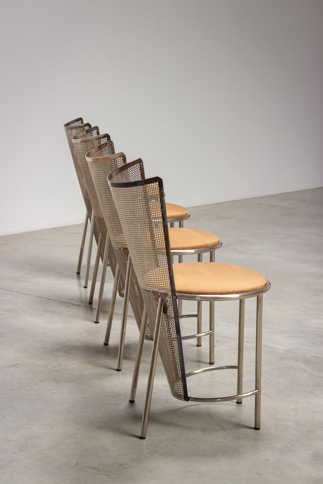 Frans Van Praet Set Of Four Postmodern Sevilla Chairs 1990 photo furniture