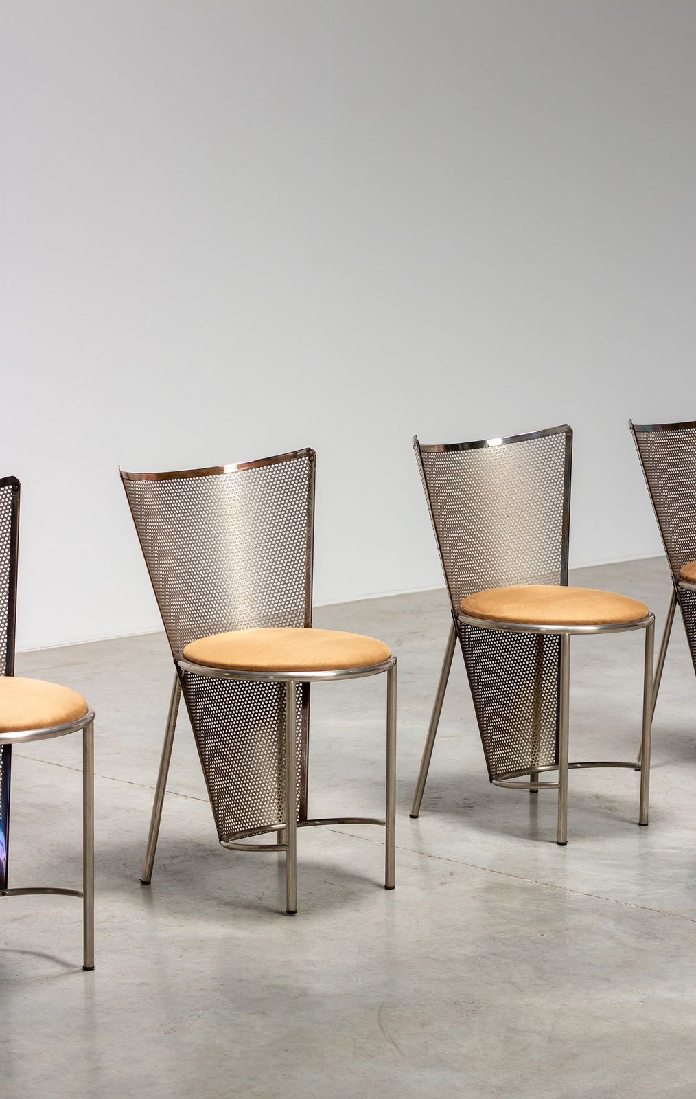 Frans Van Praet Set Of Four Postmodern Sevilla Chairs 1990 photo Furniture