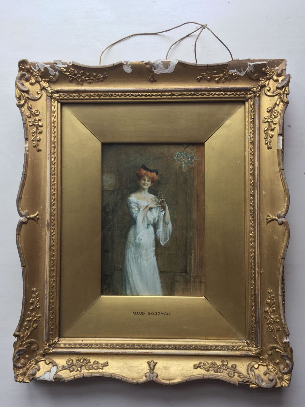 Original Watercolour Portrait Painting By Maude Goodman Ra