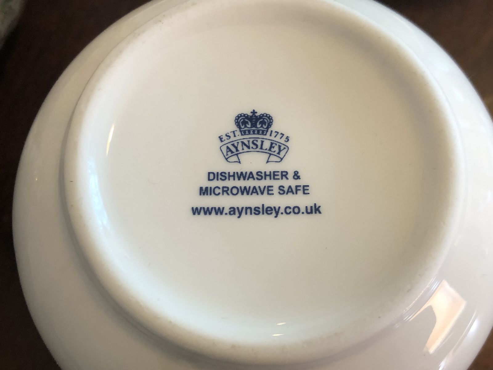 photo buy Aynsley China Polka Dot Roses Tea Set For 4. 1.5 Pint Capacity Teapot, 4 Mugs, Creamer & Sugar In Original Box.