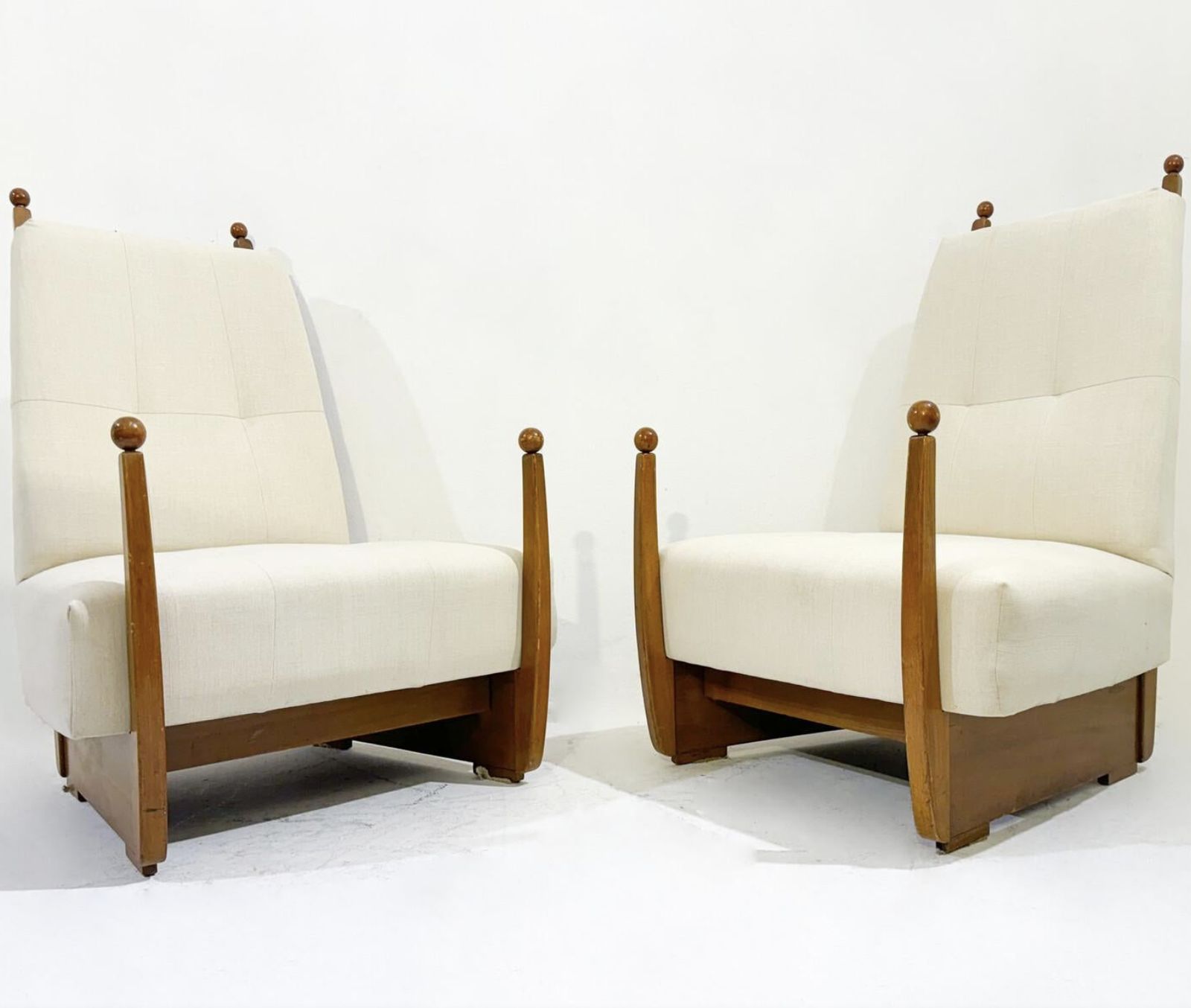 Mid Century Modern Pair Of Hungarian Armchair, 1960s  New Upholstery photo vinterior