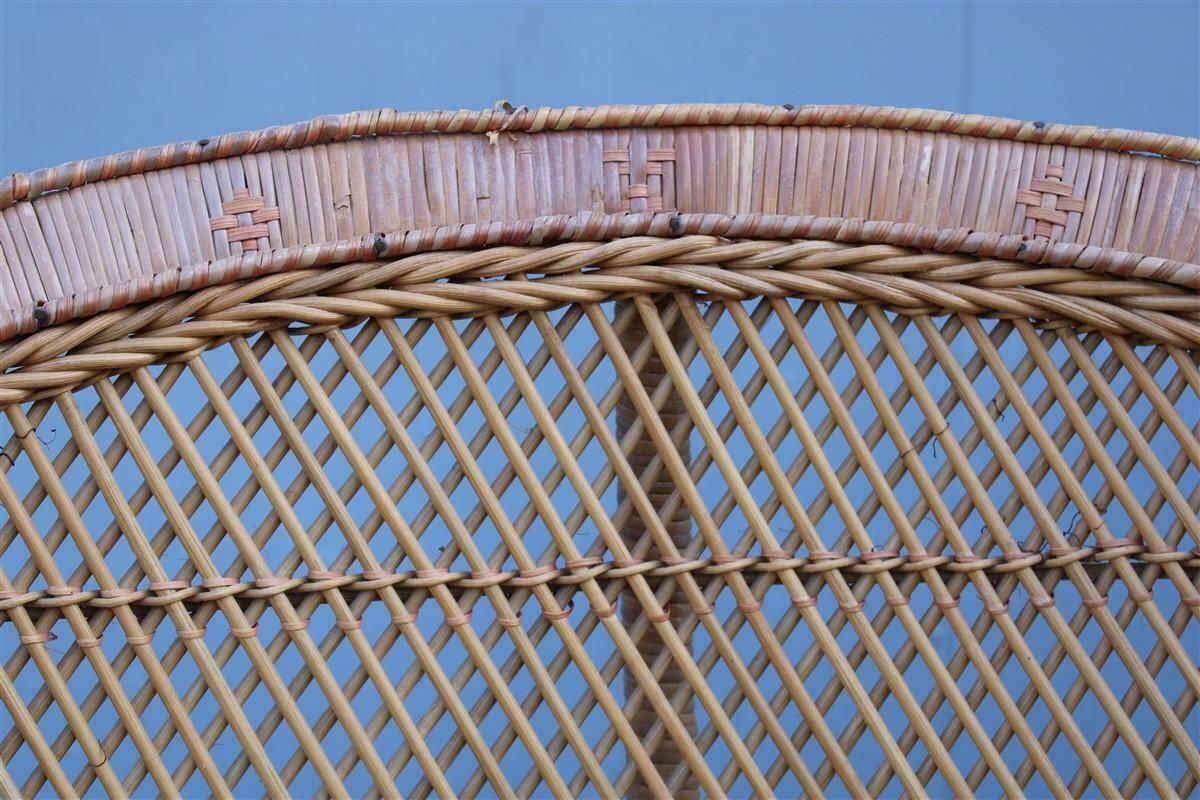 Large Decorative Italian Straw Chair From Around 1950, Franco Albini Style photo 2626.0