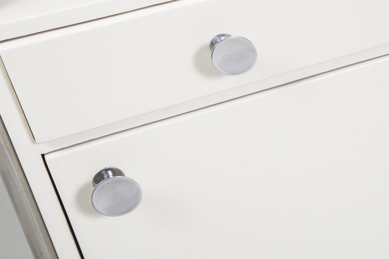 Restored Bauhaus Pair Of Bed Side Tables, By Sab, Chrome, Wood, Czech, 1930s photo Furniture