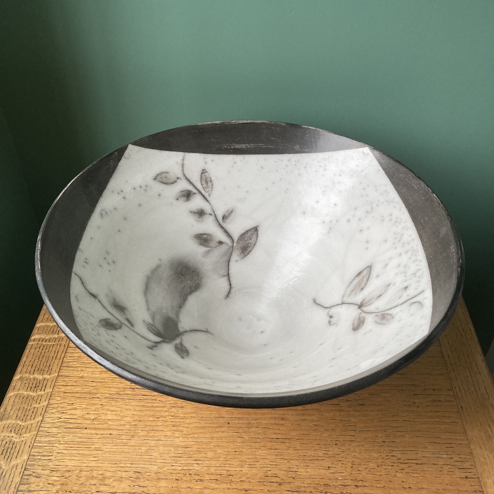 A 38cm Raku Porcelain Bowl From John Evan’s Naked Clay Series photo Home Decor