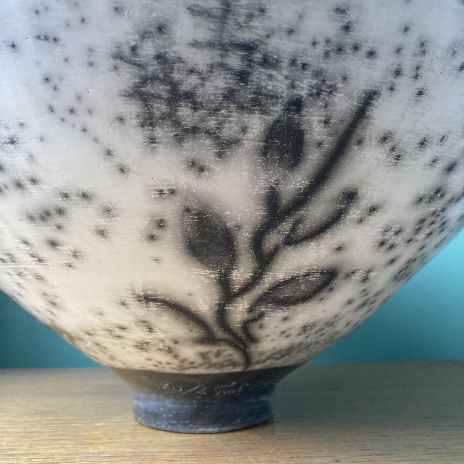 A 38cm Raku Porcelain Bowl From John Evan’s Naked Clay Series photo buy