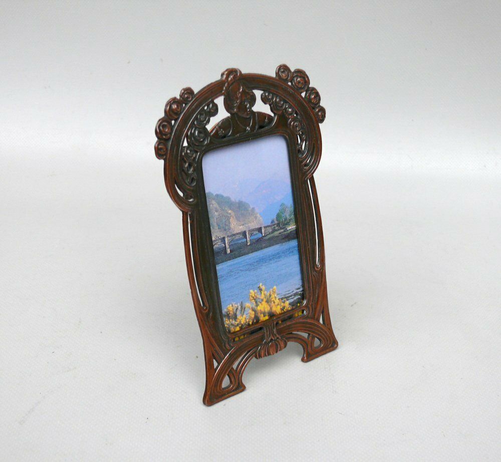 Art Nouveau Floral Picture Frame With Womens Bust And Flowers, France, 1890s photo Home Decor