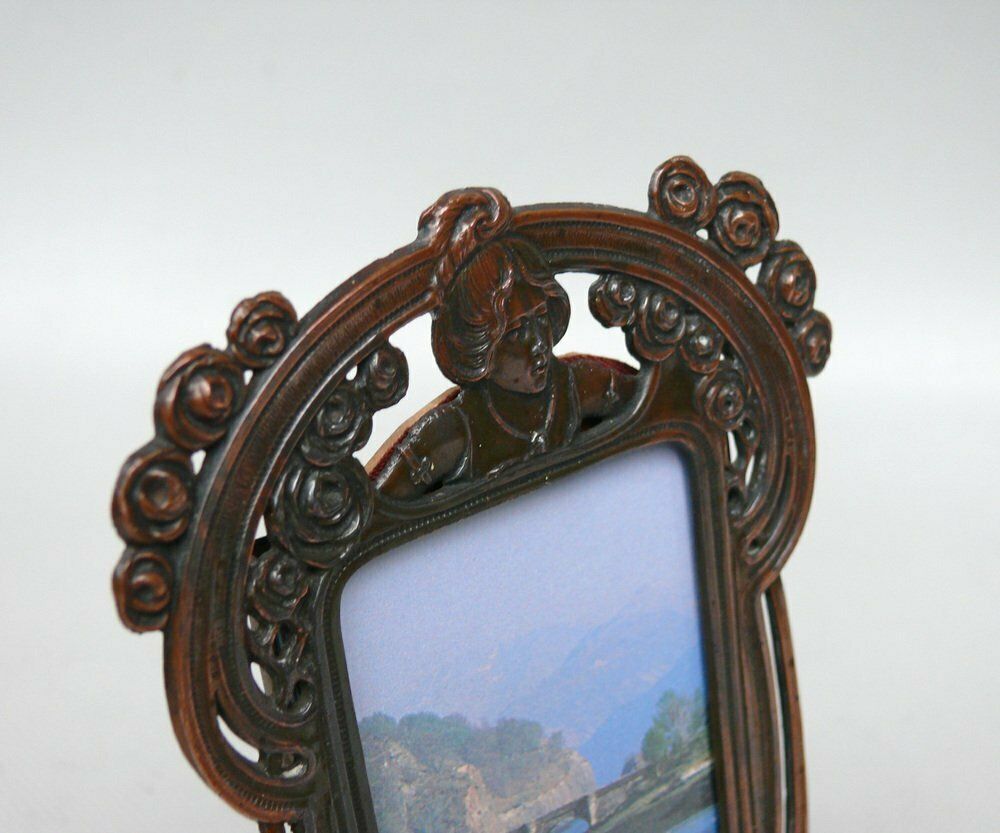 Art Nouveau Floral Picture Frame With Womens Bust And Flowers, France, 1890s photo buy