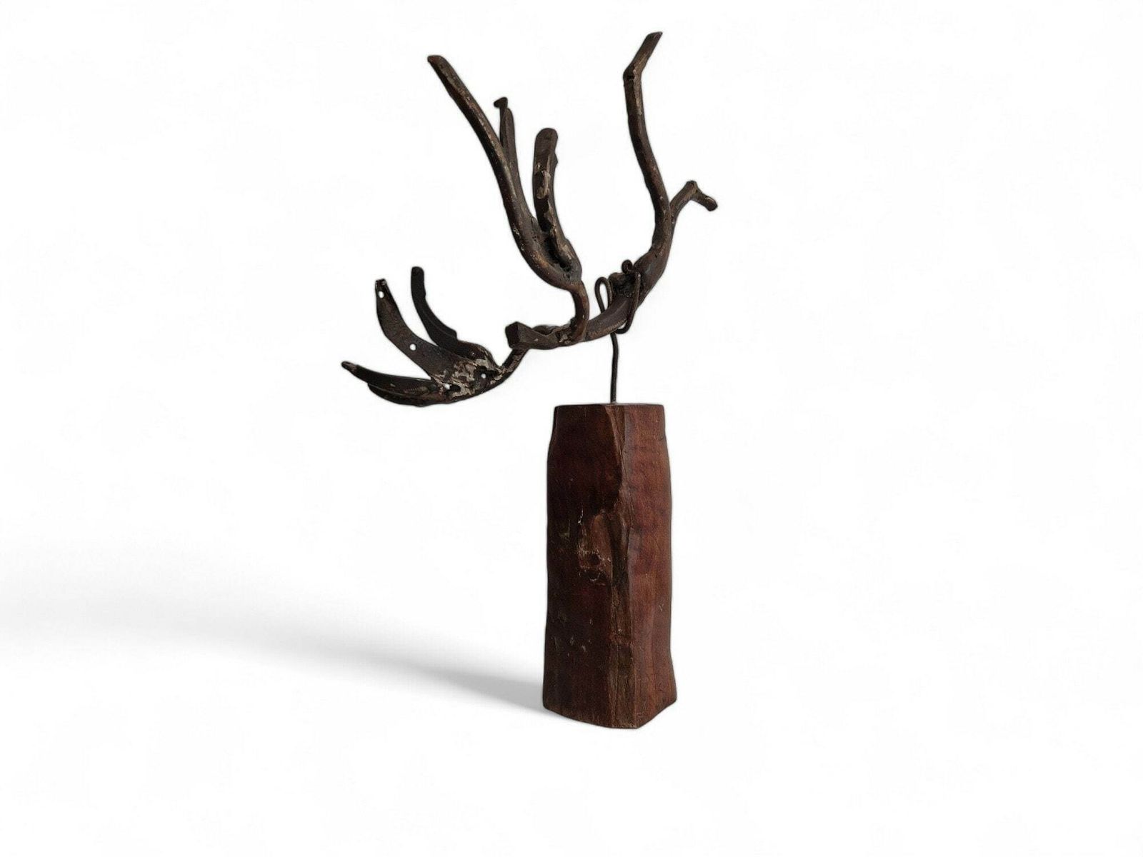 Modernist Icarus Sculpture In Welded Metal By Arthur Azevedo, Contemporary Abstract Zimbabwe Statue, African Art photo for sale
