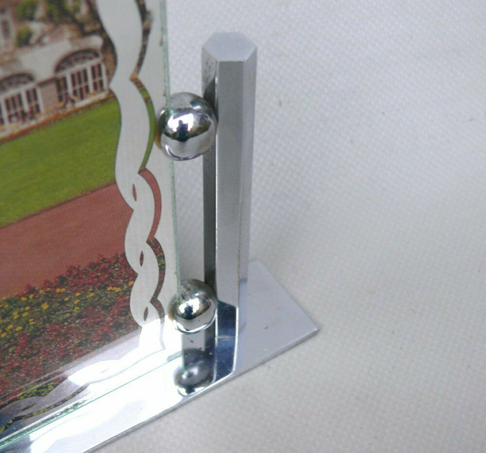 photo furniture Art Deco Chrome Plated & Metallised Pane Picture Frame, 1920s