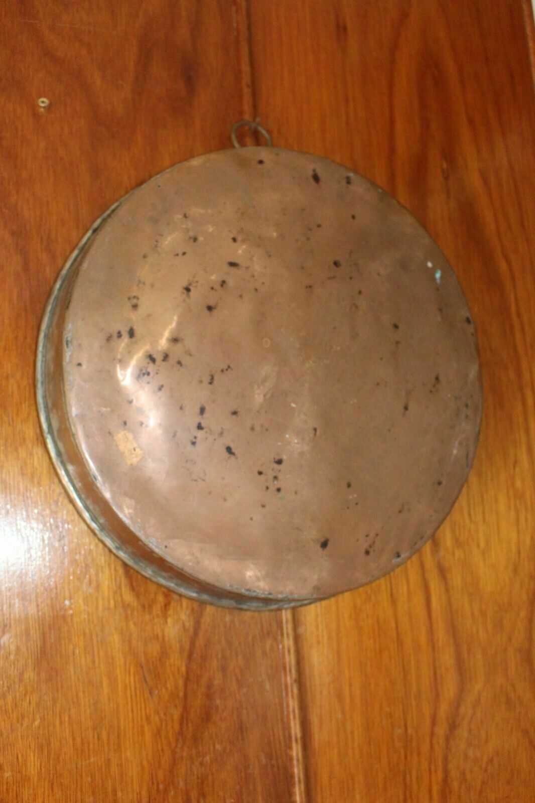 Antique French Copper Escargot/Cake/Frying Pan Old Style Tin Lined 35 Cm photo vintage