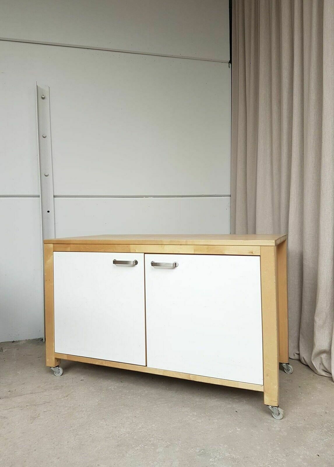 Vtg Mid Century Modernist Style Ikea Varde Sideboard Kitchen Cupboard R426 photo vinterior
