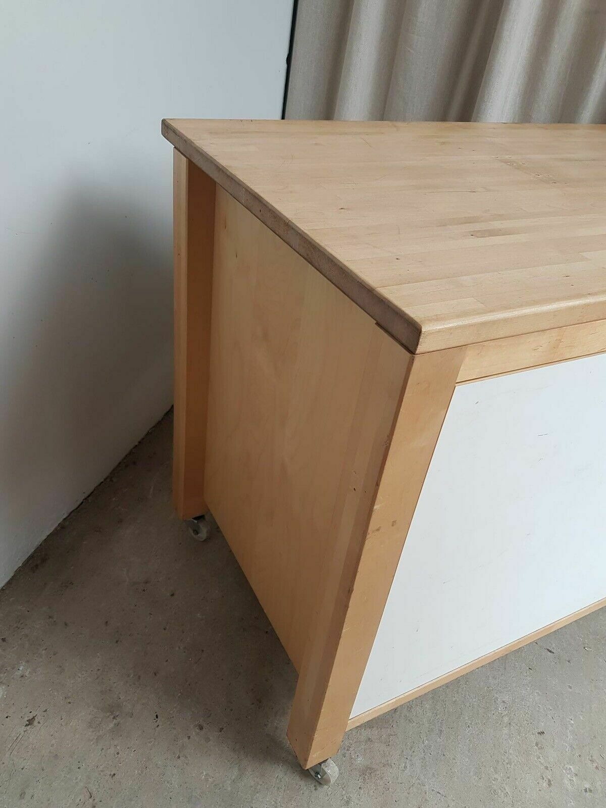 photo furniture Vtg Mid Century Modernist Style Ikea Varde Sideboard Kitchen Cupboard R426