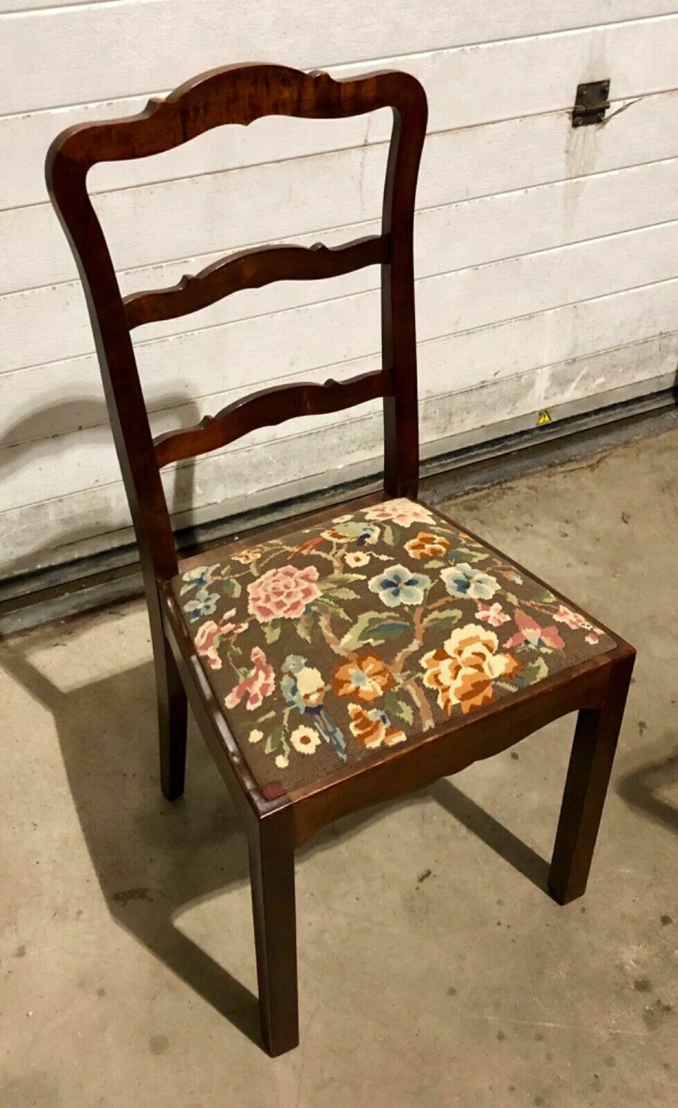 photo buy Handsome Set Of Four Vintage Chairs With Tapestry Seats