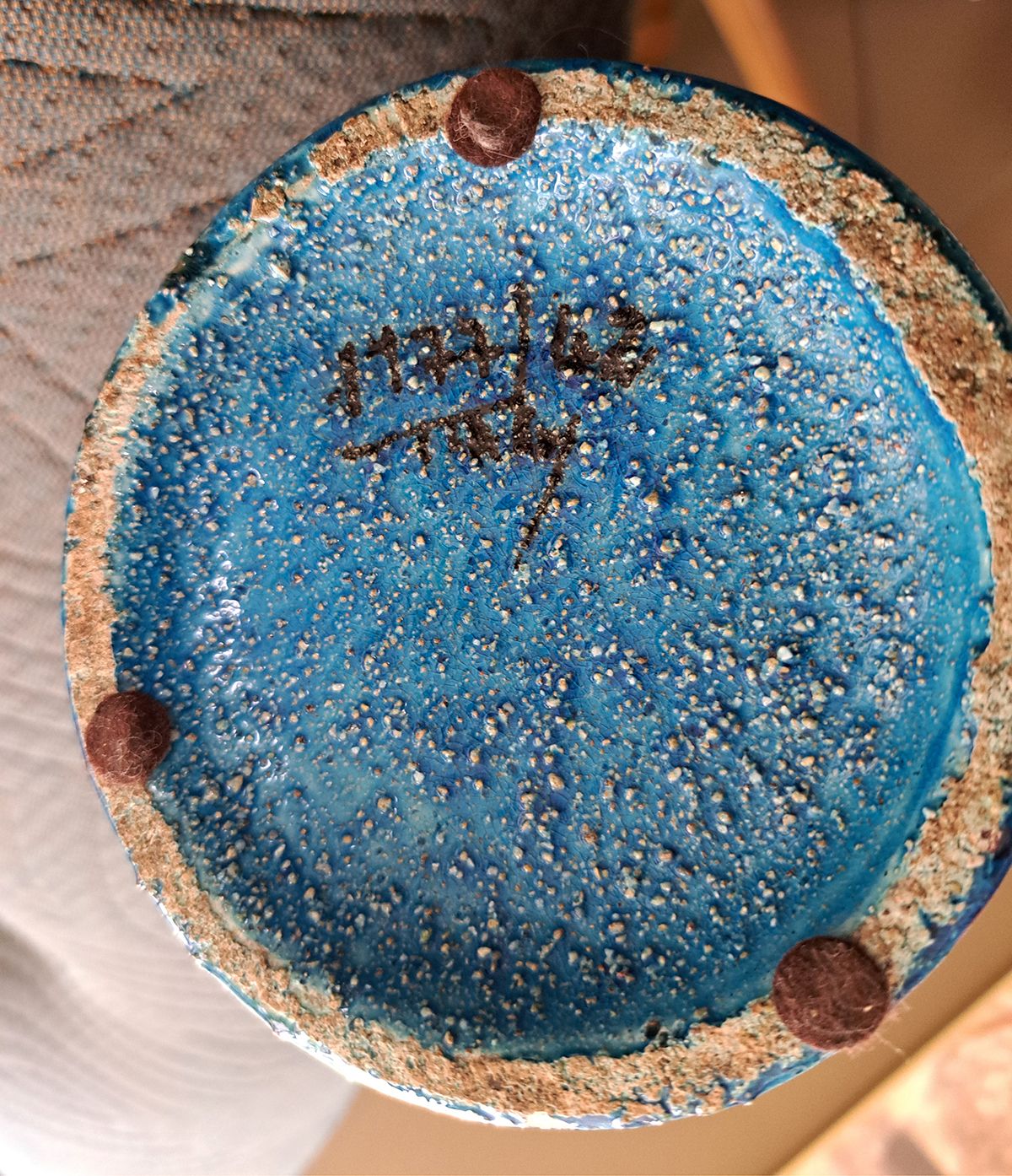 Blue Ceramic Table Lamp By Aldo Londi For Bitossi, 1960s photo 1200.0