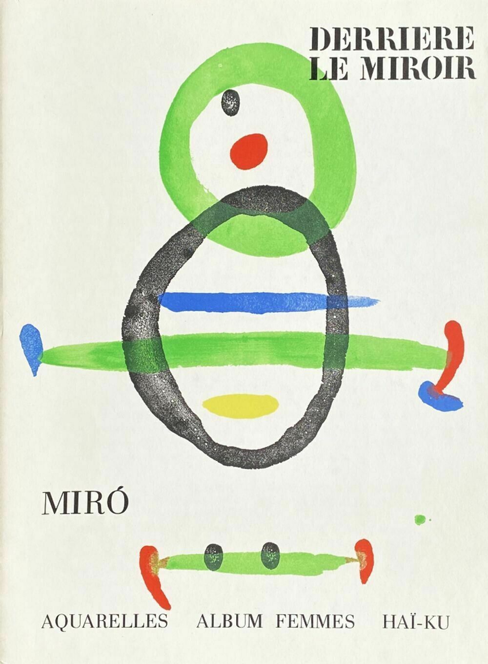 Miro   Lithografia From 1967 Behind The Mirror Women 38x28 Cm