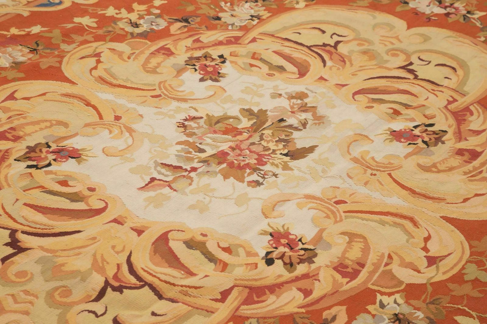 Handwoven Flatweave Beige Aubusson Kilim 304 Cm X 424 Cm photo 2340.0