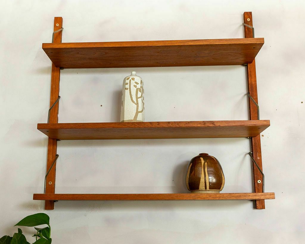 photo for sale Poul Cadovius Style Danish Royal Wall System Teak Mid Century