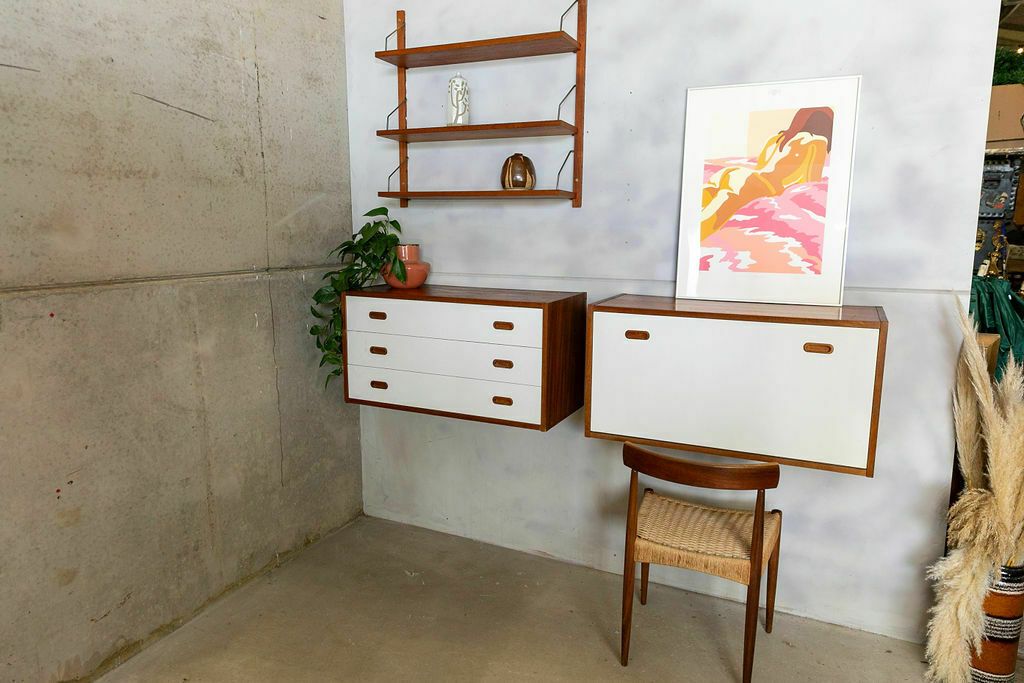895.0 Poul Cadovius Style Danish Royal Wall System Teak Mid Century photo
