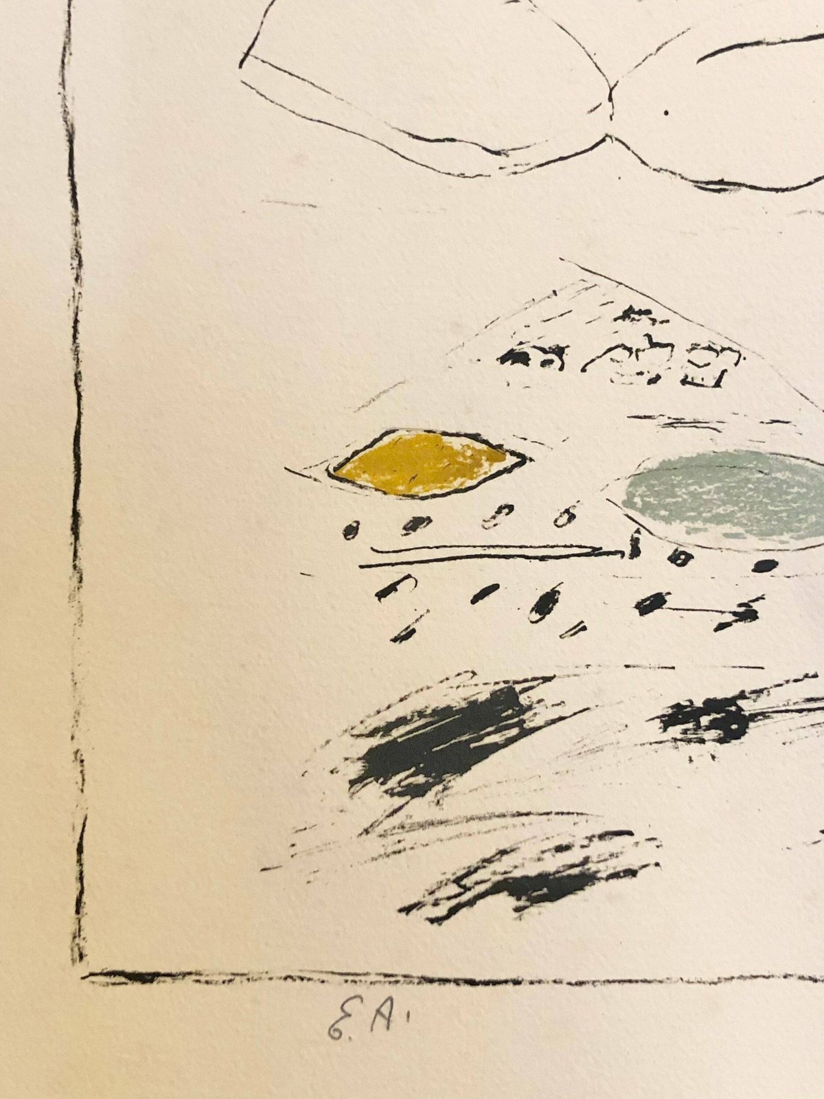 Peter Brandes (1944 ) Vintage Original Lithograph   Abstract Expressionist Art By Renowned Artist From Denmark photo vinterior