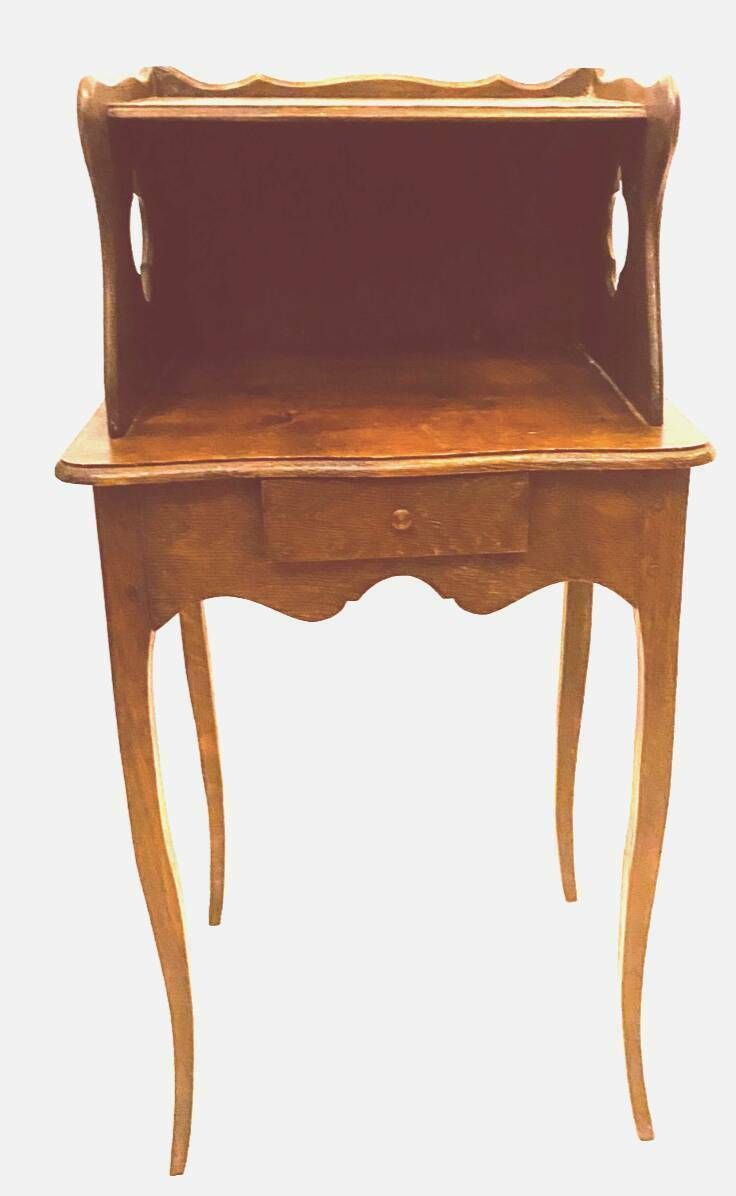 Louis XV Style Bedside Table In Solid Oak 19th Century photo furniture